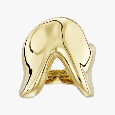 Wide Fractal Gold Ring Code 30365